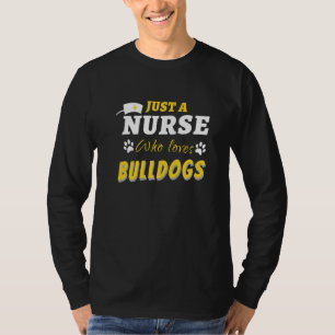 Camiseta Enfermeira Que Adora Cachorros De Bolsa De Saúde