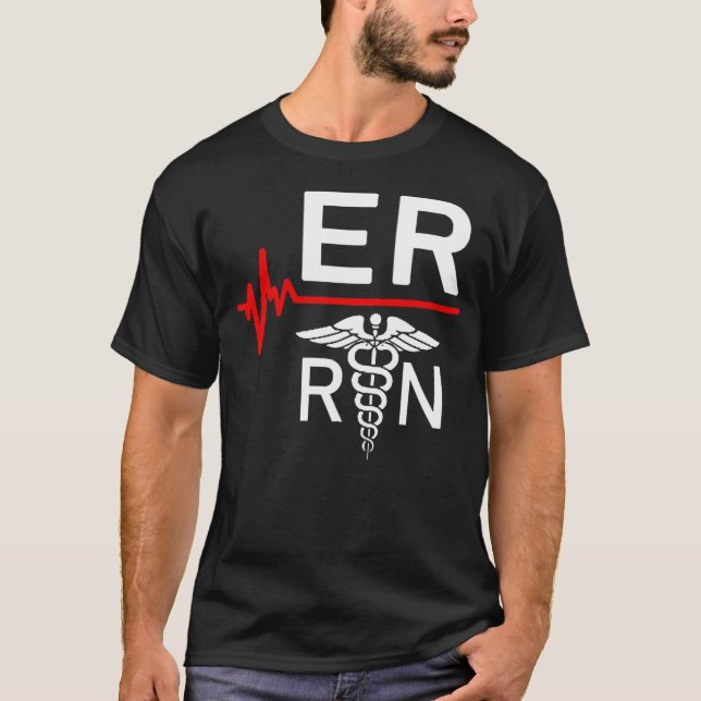 Camiseta Enfermeira Registrada Da Sala De Emergência, Dom E (Frente)