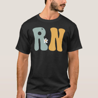Camiseta Enfermeira Registrada RN Apreciação Groovy Vintage