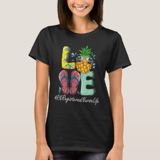 Camiseta Enfermeira Registrada Rn Olá Verão Feliz Último Di