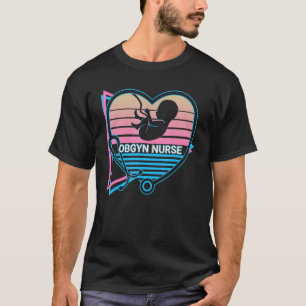 Camiseta Enfermeira Retro de Obstetrícia e Ginecologia