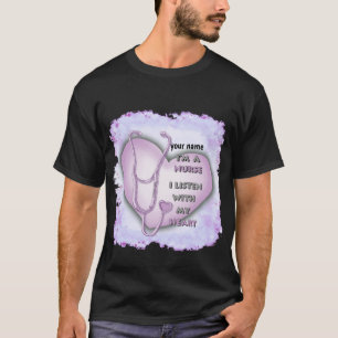 Camiseta Enfermeira Roxa t-shirt personalizada de enfermeir