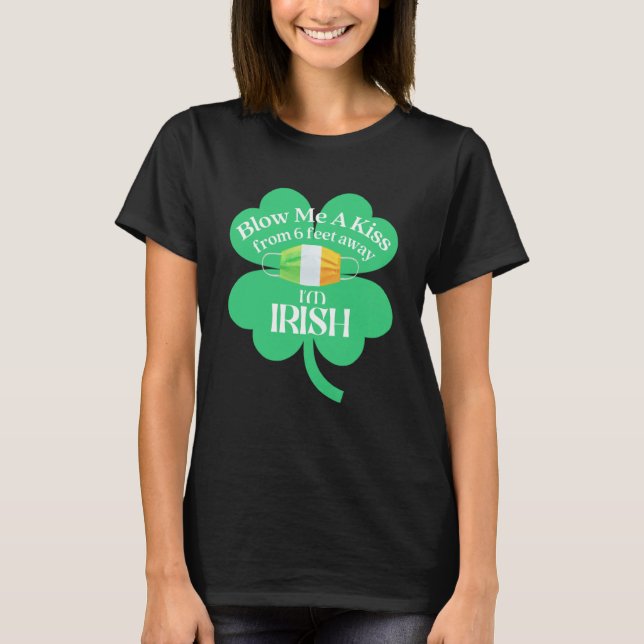 Camiseta Enfermeira Rua Patrick Day Beija-me Sou Irlandês F (Frente)
