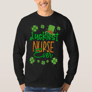 Camiseta Enfermeira Rua Patrick Day Luckiest Enfermeira Eve