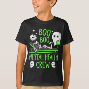 Camiseta Enfermeira Saúde Psic Tripulação Boo Boo Enfermage