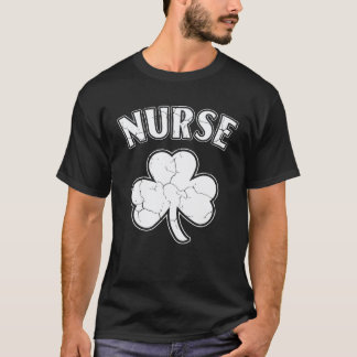 Camiseta Enfermeira Shamrock Enfermeira Dia de São Patríci