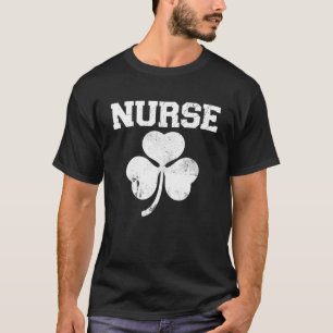 Camiseta Enfermeira Shamrock Stethoscope Saint Patrick's Da