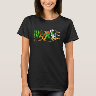 Camiseta Enfermeira Sortuda do Dia de São Patrício