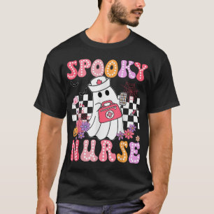 Camiseta Enfermeira Spooky Boo Halloween
