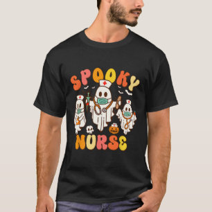 Camiseta Enfermeira Spooky Groovy Halloween