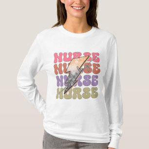 Camiseta Enfermeira Spooky Halloween Longa Sleeve