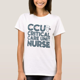 Camiseta Enfermeira T-Shirt de Unidade de Cuidados Críticos