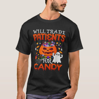 Camiseta Enfermeira Trocará Pacientes Por Hallowee Engraçad