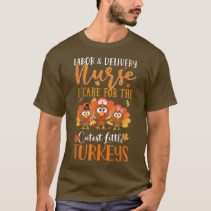 Camiseta Enfermeira Turquia Ação de Graças Queda de Trabalh