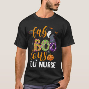 Camiseta Enfermeira UTI Fabulosa Enfermeira Boo Halloween C