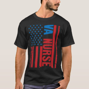 Camiseta Enfermeira VA Camouflage, enfermeira Patriótica Am