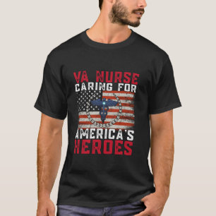 Camiseta Enfermeira VA cuidando do Heroes Patriot Veter Ame
