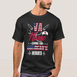 Camiseta Enfermeira Va cuidando dos heróis americanos