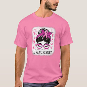 Camiseta Enfermeira VA Em outubro Vestimos Cancer Rosa Awa