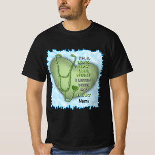 Camiseta Enfermeira Verde de Cuidados de Longo Prazo