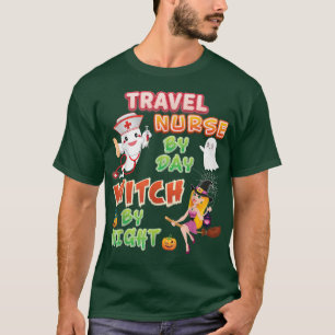 Camiseta Enfermeira viagem Por Dia A Tripulação Noturna Hal