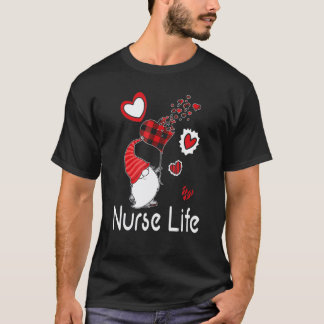 Camiseta Enfermeira Vida Dia dos Namorados Gnome Enfermeira