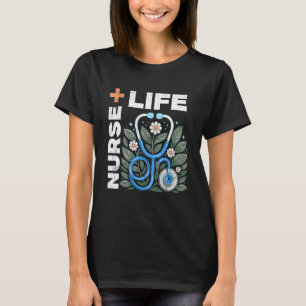 Camiseta Enfermeira Vida Enfermeira RN LPN CNA Profissional