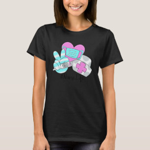 Camiseta Enfermeira Vida Paz Amor Enfermagem Hippie Enferme