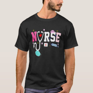 Camiseta Enfermeira Vida Rn Lpn Cna Assistência Médica Chee