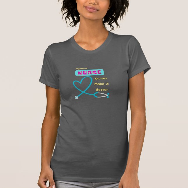 Camiseta Enfermeira Vida: Stethoscope Heartbeat Shirt (Frente)