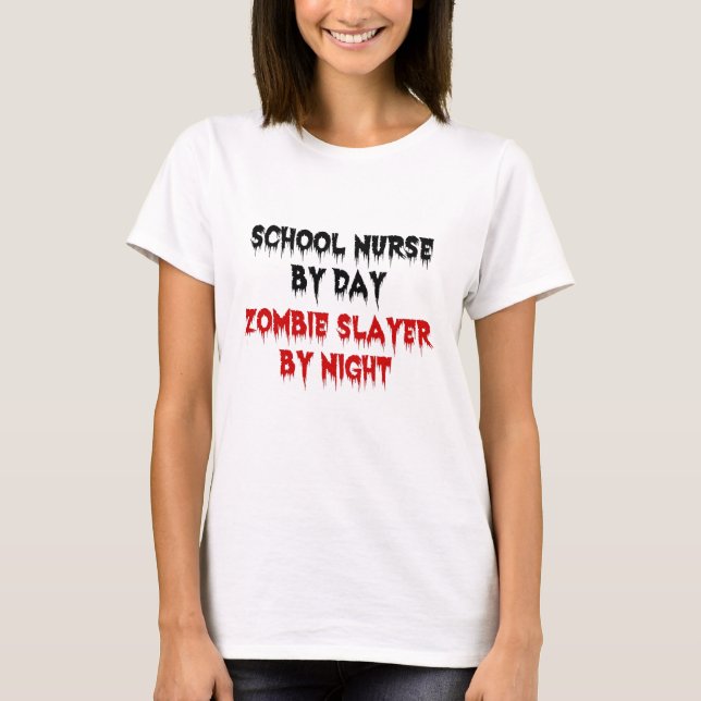 Camiseta Enfermeira Zombie Slayer (Frente)