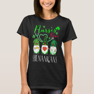 Camiseta Enfermeiras Adoram Shenanigans Engraçados Gnomos E