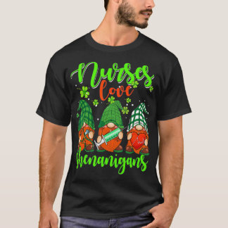 Camiseta Enfermeiras Adoram Shenanigans Engraçados Gnomos E
