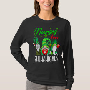 Camiseta Enfermeiras Adoram Shenanigans Engraçados Gnomos E