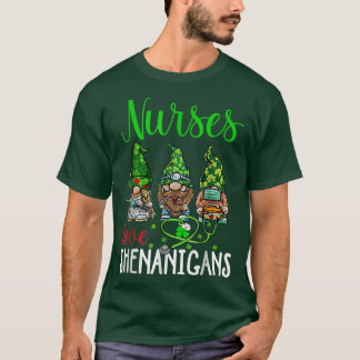 Camiseta Enfermeiras Adoram Shenanigans Engraçados Gnomos E