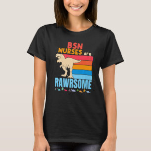 Camiseta Enfermeiras Bsn São Incríveis Dinossauro Enfermeir