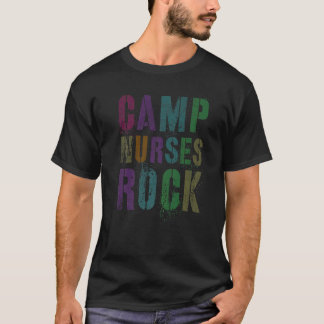 Camiseta Enfermeiras de Acampamento Fazem Rock Equipe Médi