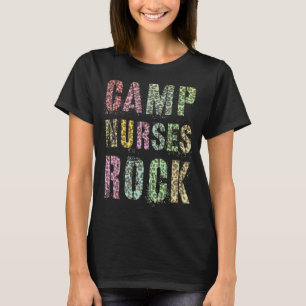 Camiseta Enfermeiras De Camp Do Rock Leopardo Imprimem Camp