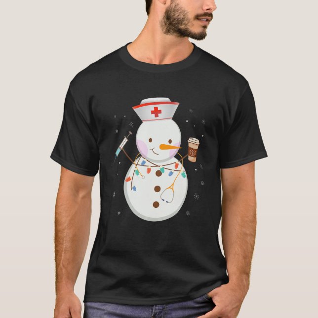 Camiseta Enfermeiras de Natal - Equipe Médica ER NICU Coff (Frente)