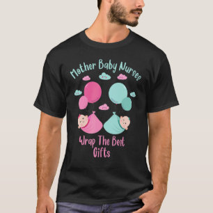Camiseta Enfermeiras de Natal L&d Trabalho Mãe Bebê Envolve