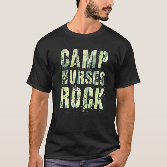 Camiseta Enfermeiras Do Acampamento Do Rock Camping Medical (Frente)