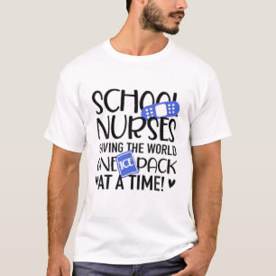 Camiseta Enfermeiras Escolares Salvando Um Pacote De Gelo N