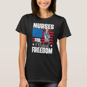 Camiseta Enfermeiras Eu Defendo Liberdade Médica Contra Vac