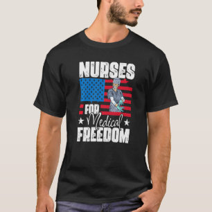 Camiseta Enfermeiras Eu Defendo Liberdade Médica Contra Vac