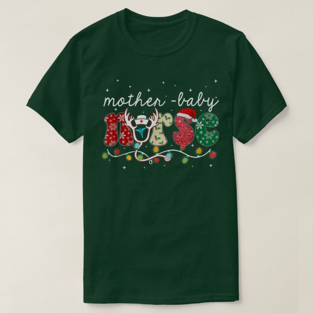 Camiseta Enfermeiras-Mãe-Natal Envolvem Os Melhores Present (Frente do Design)