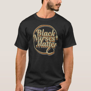 Camiseta Enfermeiras Negra LPN Importam Negro Africano-Amer