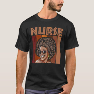 Camiseta Enfermeiras Negra LPN Importam Negro Africano-Amer