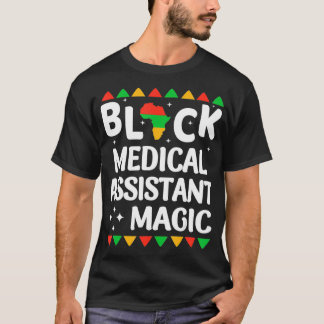 Camiseta Enfermeiras Negras Assistente médico Magic Black H
