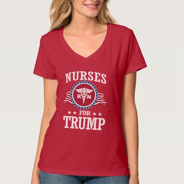 CAMISETA ENFERMEIRAS PARA TRUMP (Frente)