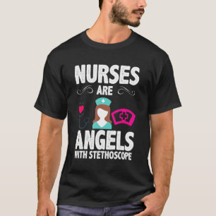 Camiseta Enfermeiras São Anjos Com Registro Médico Stetosco
